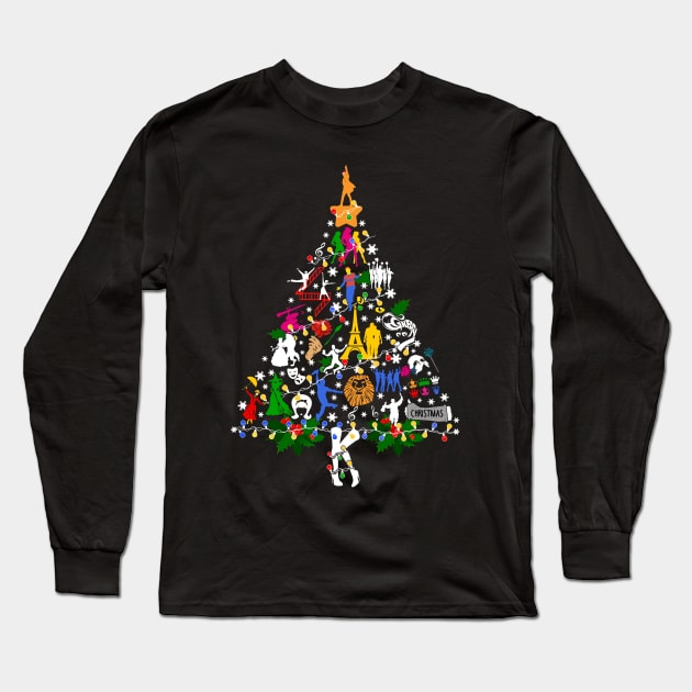 Ugly Broadway Christmas Tree Long Sleeve T-Shirt by KsuAnn